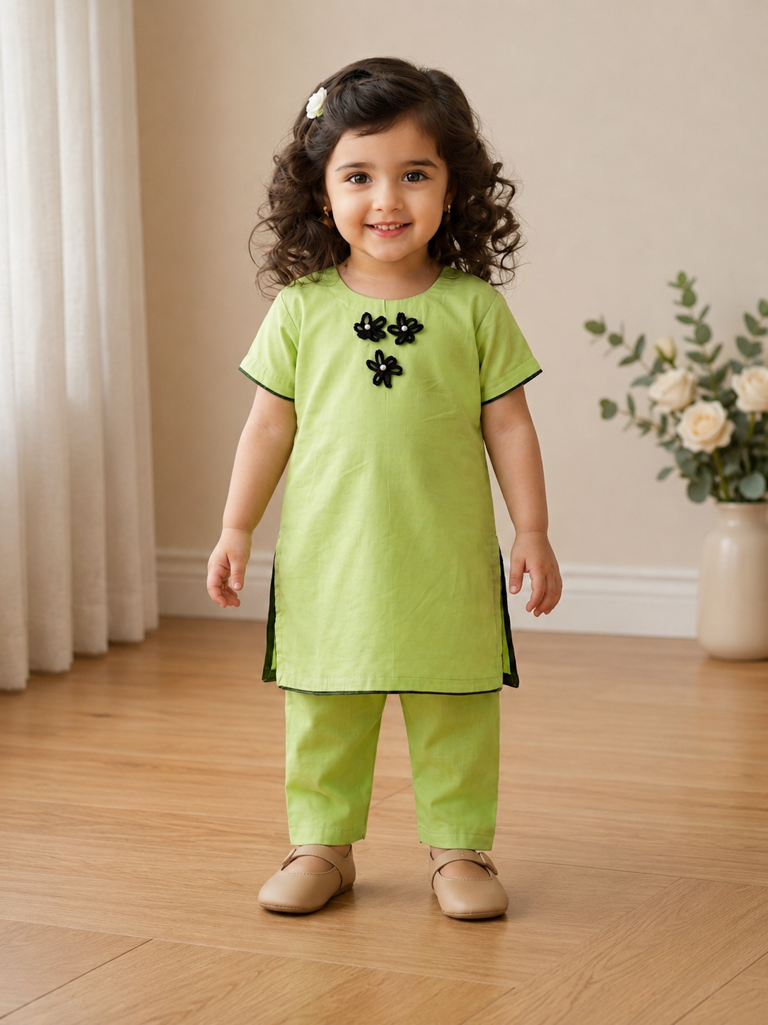 Girls 2 Piece Suit for 2–3 Years Kids – Cotton Kameez & Shalwar | Comfortable Casual & Party Wear